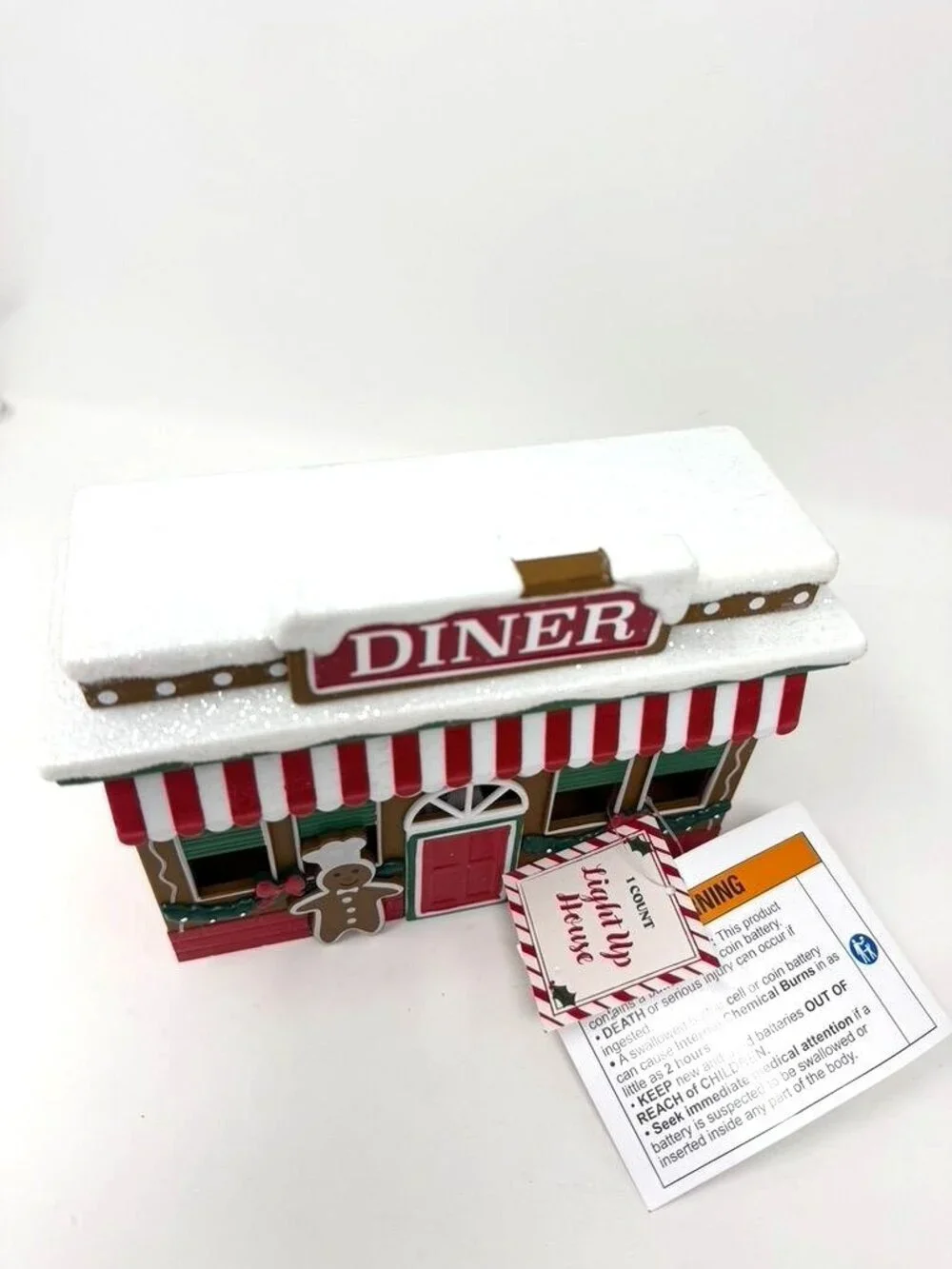 Target Bullseye’s Playground Gingerbread Diner Christmas Light Up Village House